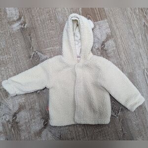 Magnificent Baby Cream Sherpa Fleece Hooded Jacket Unisex Size 6-12 Months